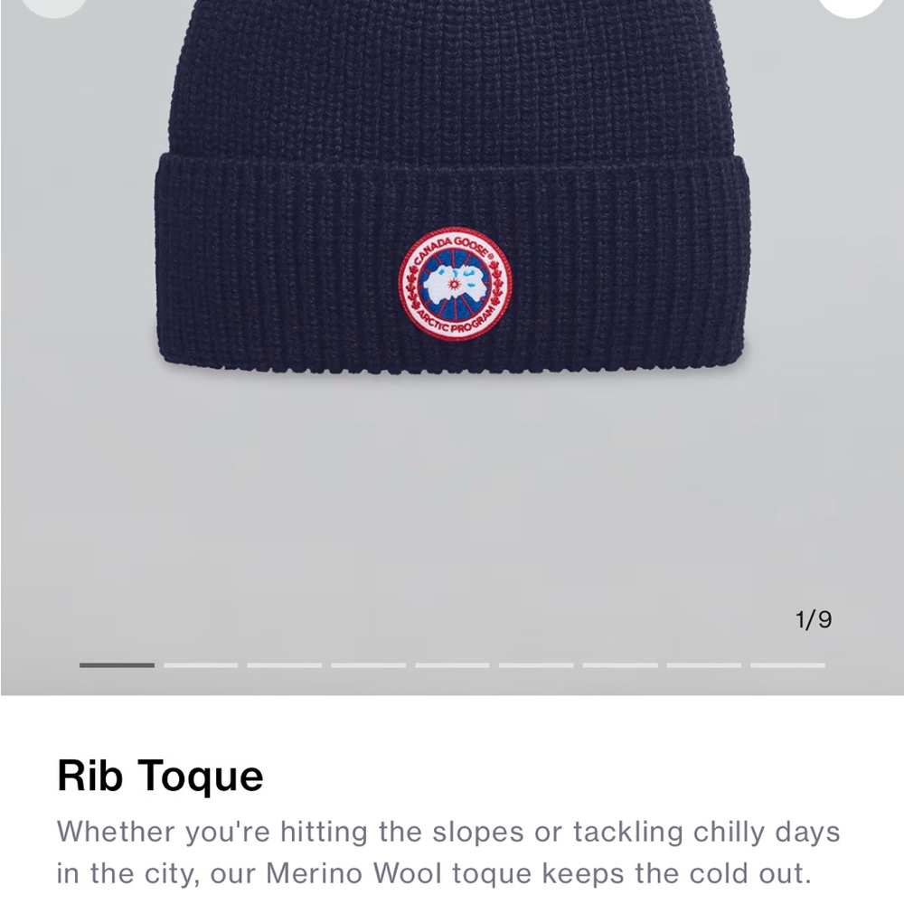 Canada Goose Navy Rib Toque